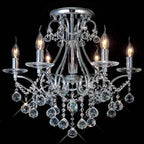 Diyas Bianco 6 Light Crystal Chandelier in Polished Chrome
