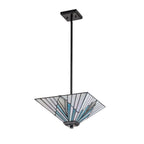 Elstead Alderley Tiffany 2 Light  Trio Mount Pendant Light in Vintage Bronze