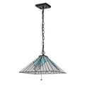 Elstead Alderley 2 Light Tiffany Pendant Light in Vintage Bronze