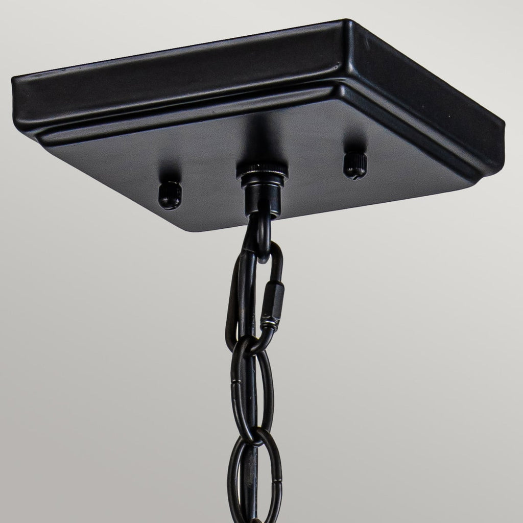 Elstead Alderley 2 Light Tiffany Pendant Light in Vintage Bronze, detail