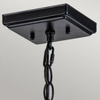 Elstead Alderley 2 Light Tiffany Pendant Light in Vintage Bronze, detail