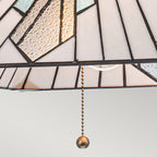 Elstead Alderley 2 Light Tiffany Pendant Light in Vintage Bronze, detail