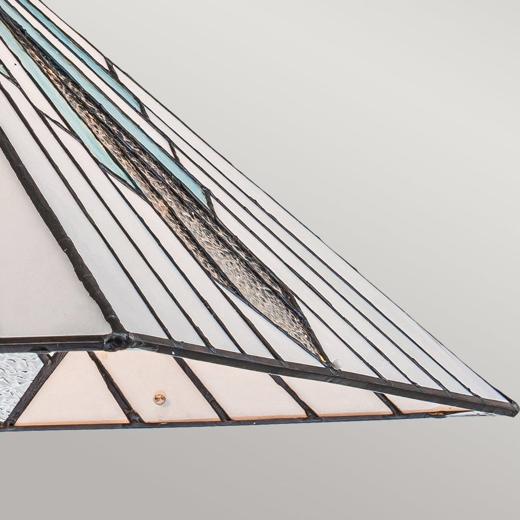 Elstead Alderley 2 Light Tiffany Pendant Light in Vintage Bronze, detail