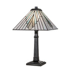 Elstead Alderley Tiffany Large Table Lamp in Vintage Bronze