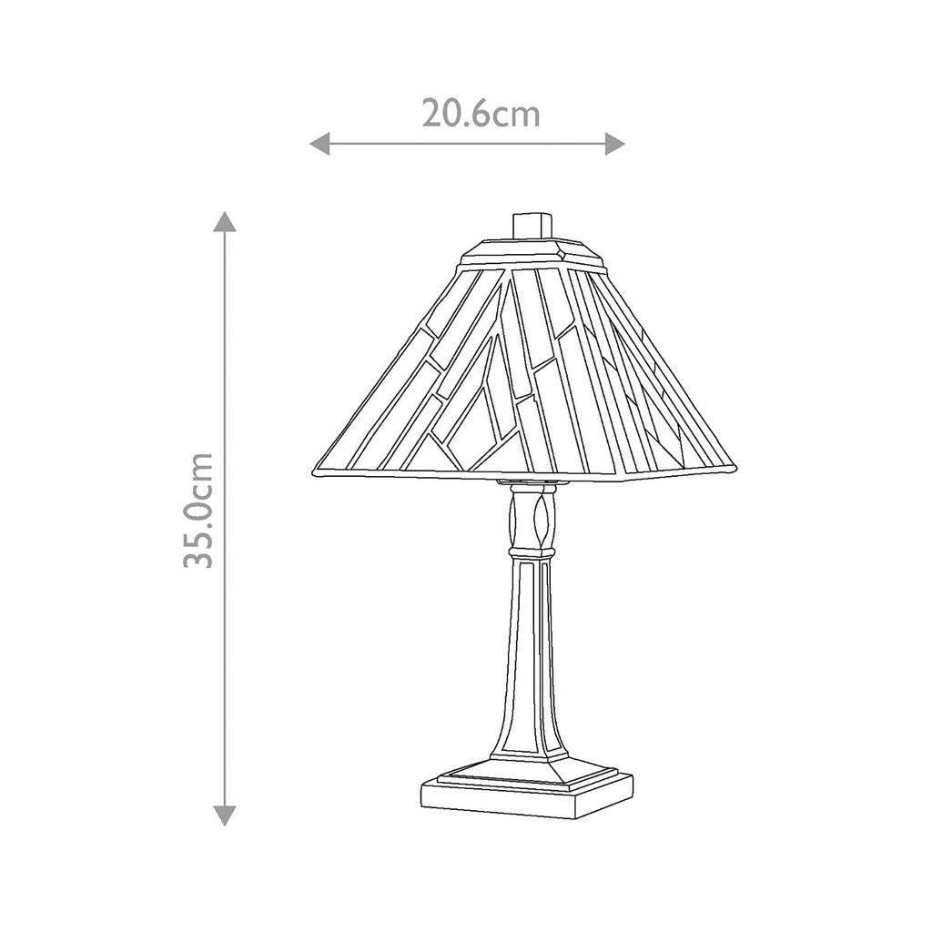 Elstead Alderley Tiffany Medium Table Lamp in Vintage Bronze