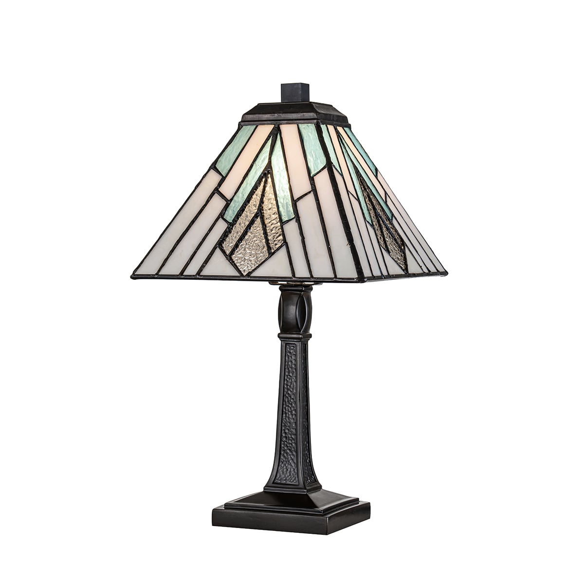 Elstead Alderley Tiffany Medium Table Lamp in Vintage Bronze