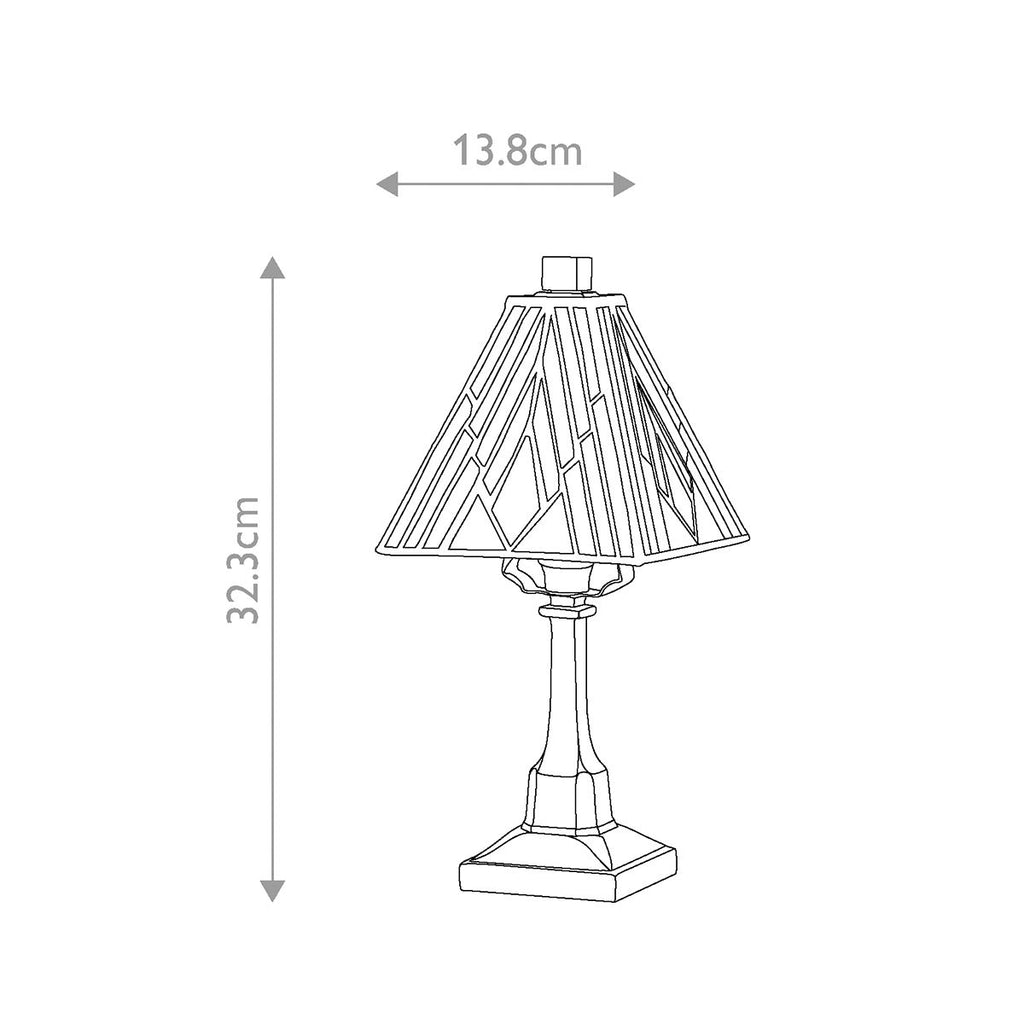 Elstead Alderley Tiffany Small Table Lamp in Vintage Bronze