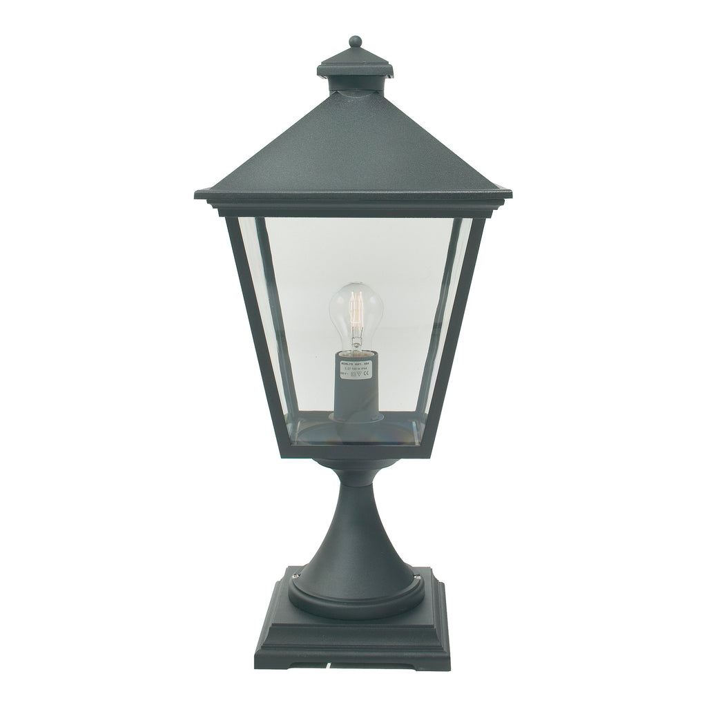 Norlys Turin Grande Outdoor Pedestal in Black Aluminium Polycarbonate
