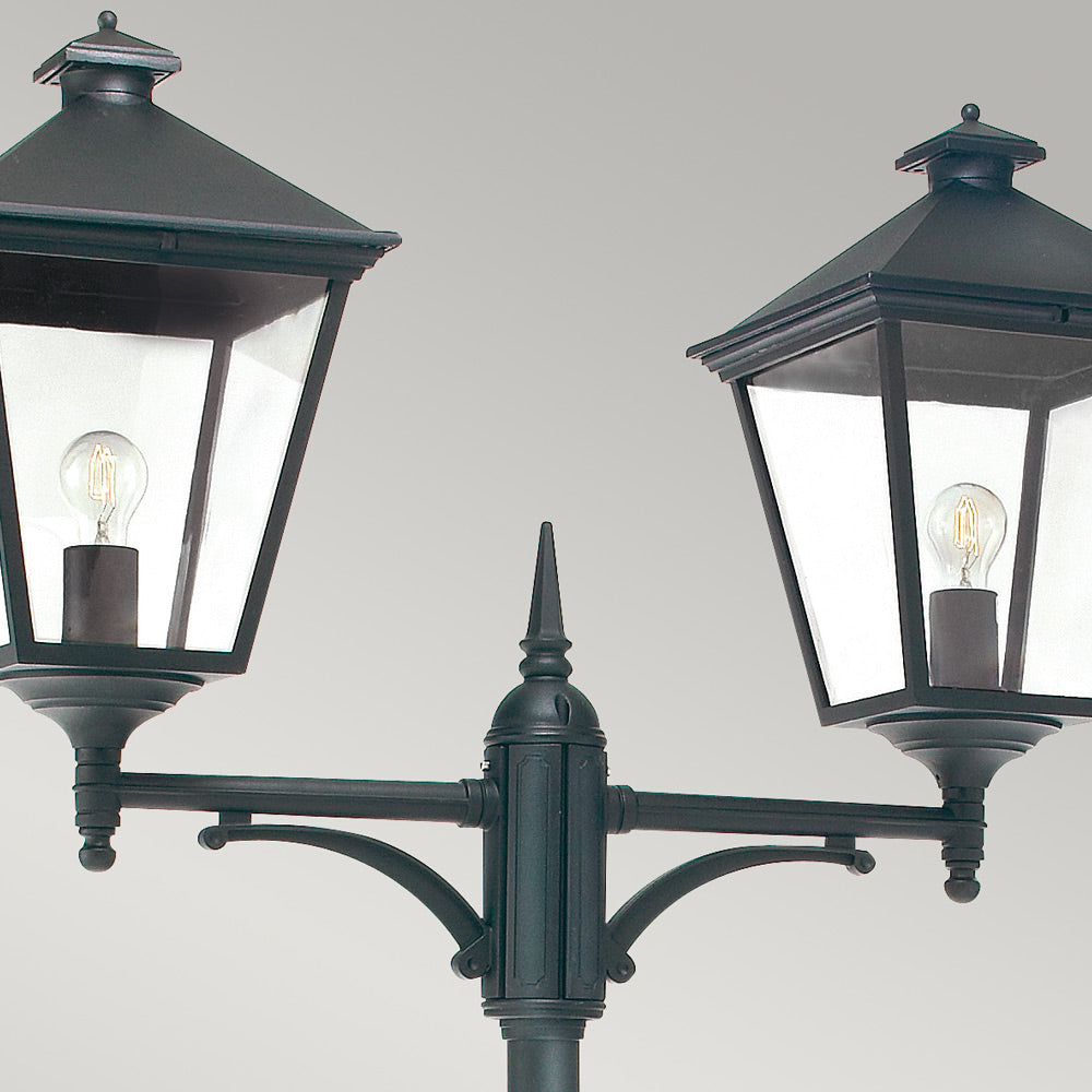 Norlys Turin Grande 2 Light Outdoor Lamp Post in Black