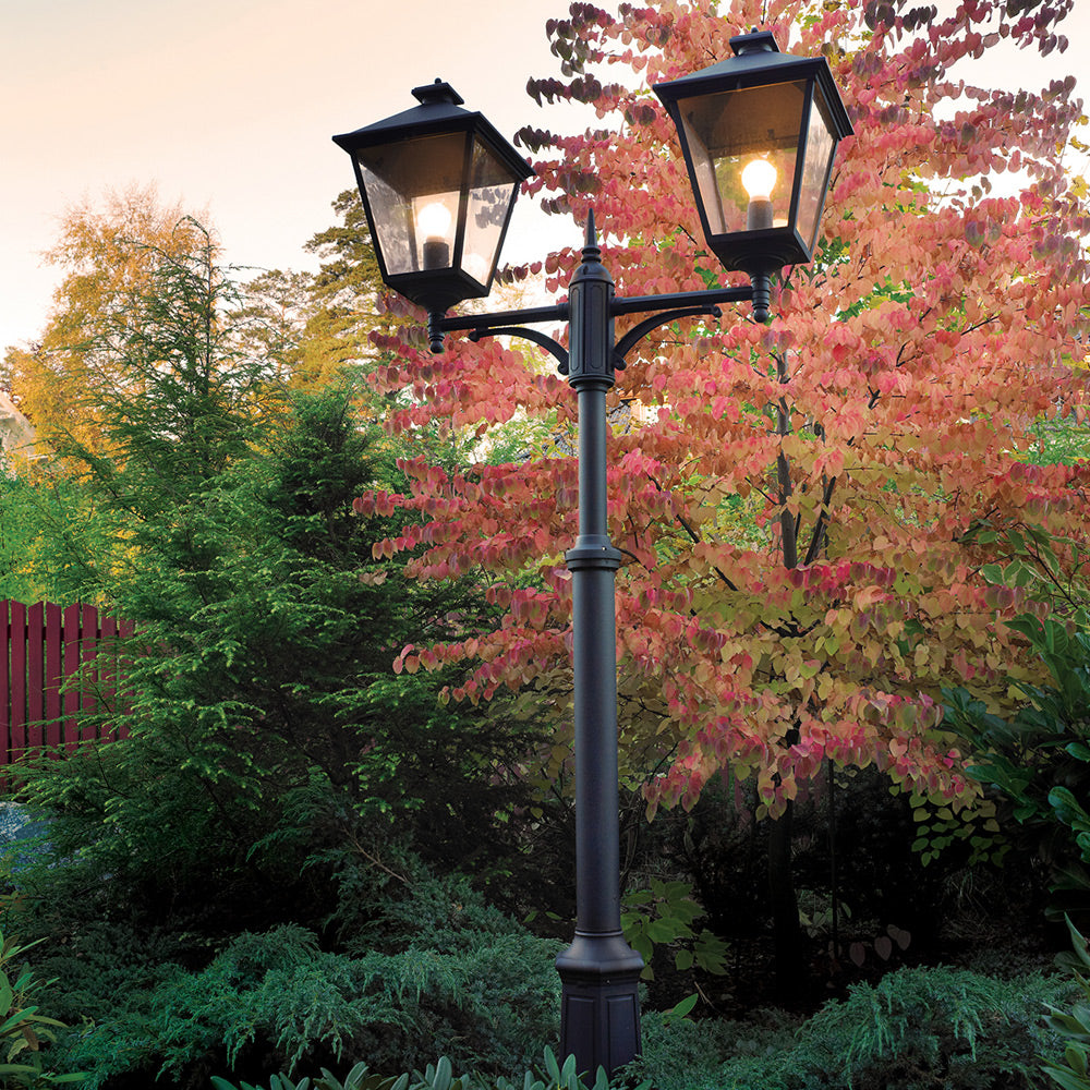 Norlys Turin Grande 2 Light Outdoor Lamp Post in Black