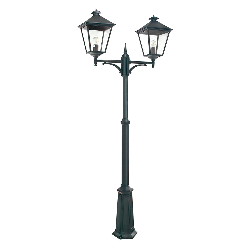 Norlys Turin Grande 2 Light Outdoor Lamp Post in Black