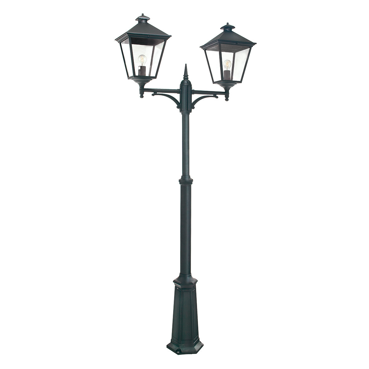 Norlys Turin Grande 2 Light Outdoor Lamp Post in Black