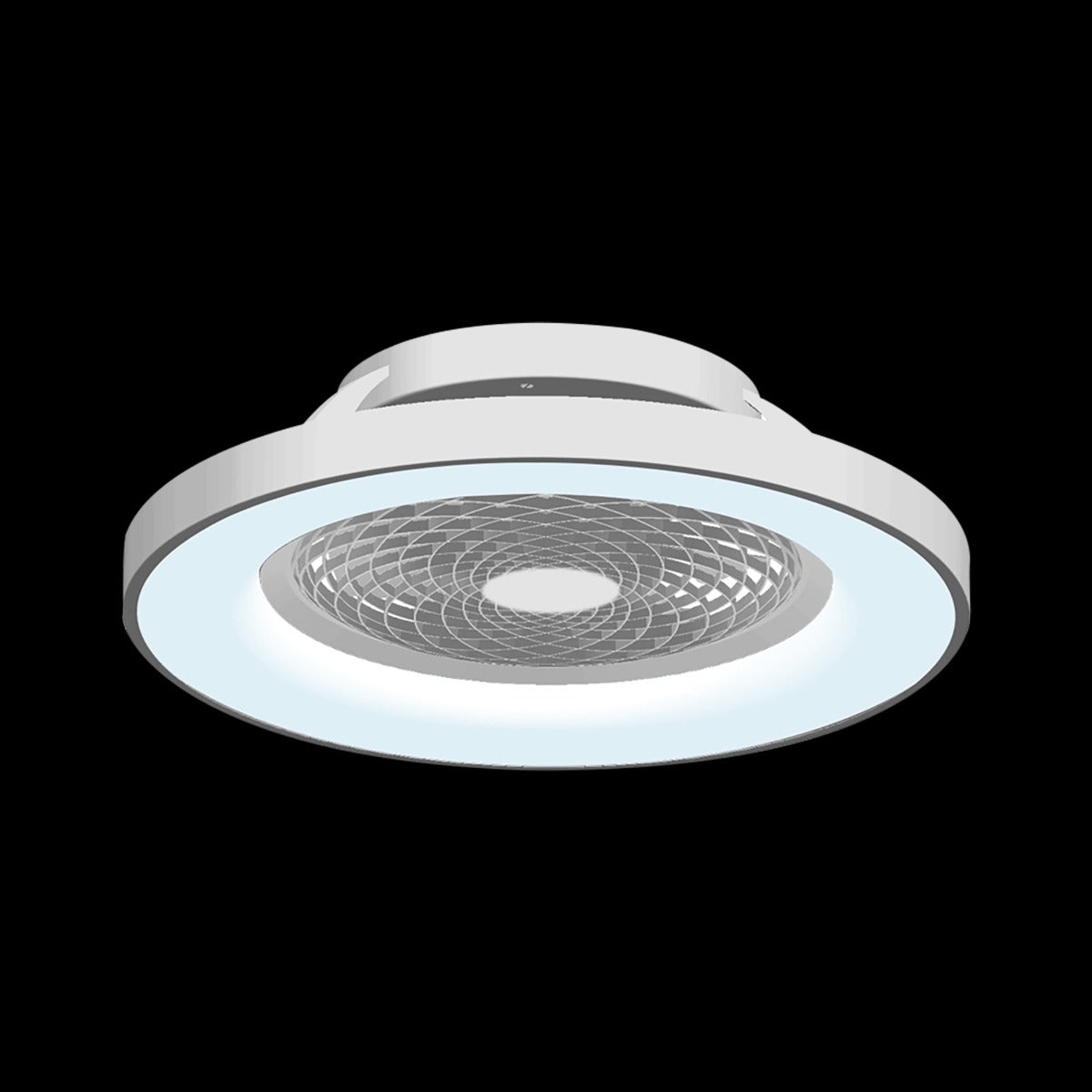 Mantra Tibet Ceiling Fan & Dimmable LED Light White and Silver. 5 Years Warranty. Remote Control, App, Alexa/Google Voice Control