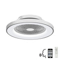 Mantra Tibet Ceiling Fan & Dimmable LED Light White and Silver. 5 Years Warranty. Remote Control, App, Alexa/Google Voice Control
