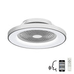 Mantra Tibet Ceiling Fan & Dimmable LED Light White and Silver. 5 Years Warranty. Remote Control, App, Alexa/Google Voice Control