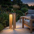 Skaal 500lm Solar Lantern 39 cm - Teak Duratek with Wood-fibre Composite Slats