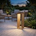 Skaal 500lm Solar Lantern 65 cm - Teak Duratek with Wood-fibre Composite Slats