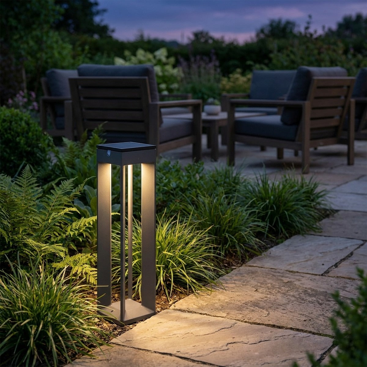 Blade 500lm Solar Pathway Light 45 cm - Space Grey Aluminium