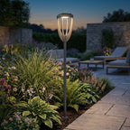 Tulip 300lm Adjustable Solar Torch / Bollard 82-137 cm - Space Grey Aluminium