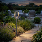 Tulip 300lm Solar Bollard / Table Lamp 39.5 cm - Space Grey Aluminium