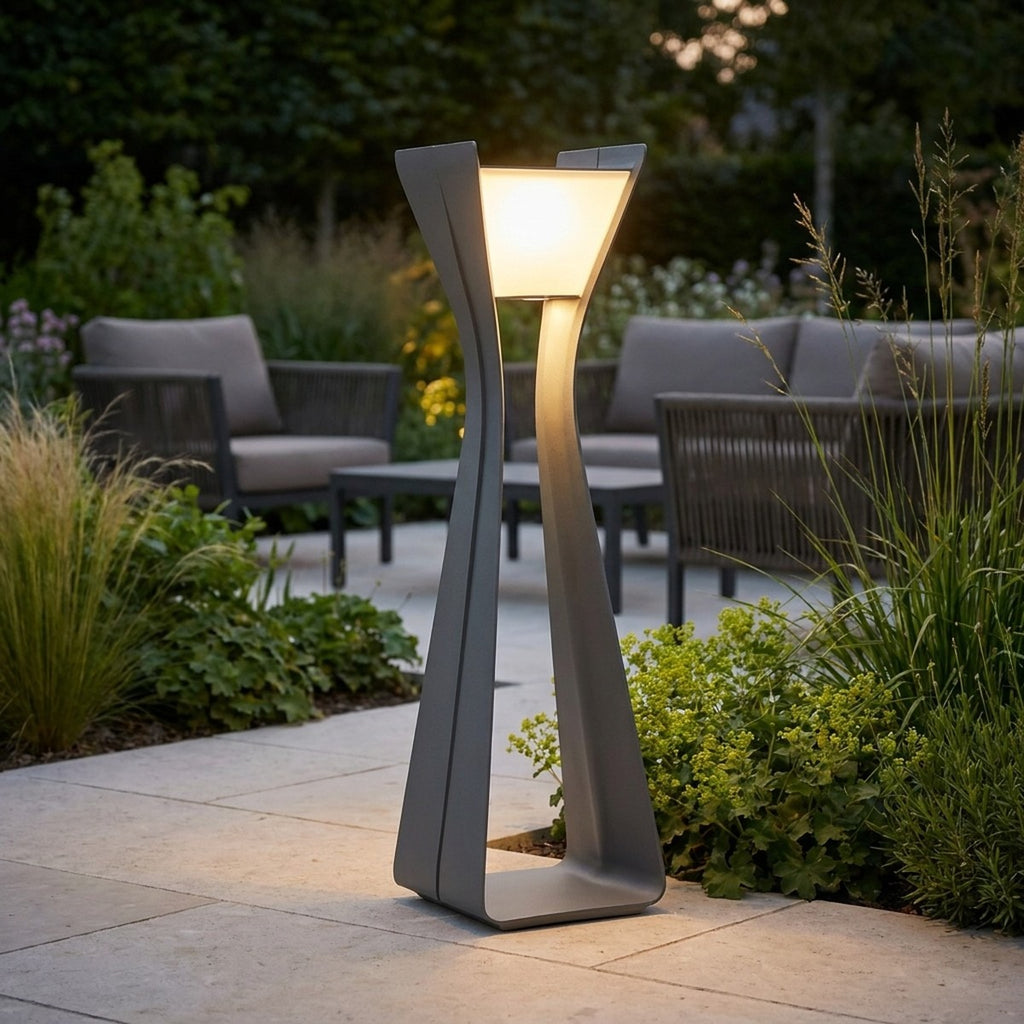 Osmoz 500lm Solar Lamppost 110 cm - Space Grey Aluminium