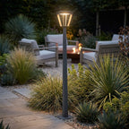 Metro 500lm Solar & Rechargeable Lamppost 200 cm - Space Grey Aluminium
