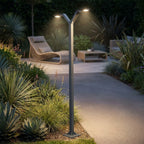 Envergure Double-Head Solar & Rechargeable Lamppost 350 cm 4x500lm - Space Grey Aluminium