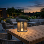 Halo 200lm Solar Table Lamp 18 cm - Space Grey Aluminium with Granite Base