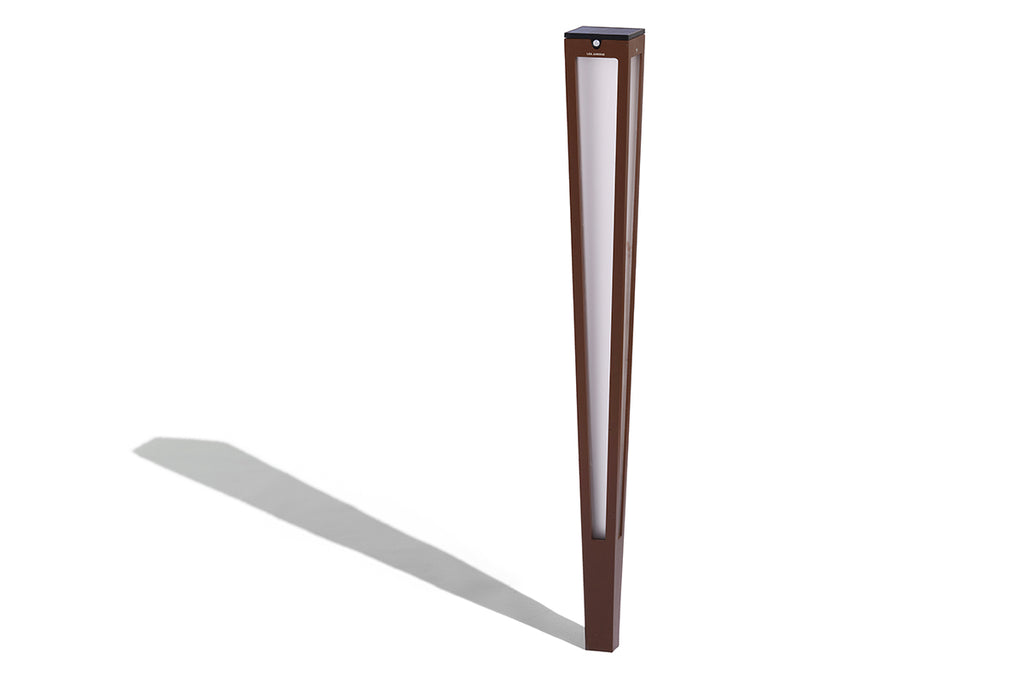 Tinka 500lm Solar Torch 120 cm - Corten Aluminium with Frosted Acrylic Diffuser
