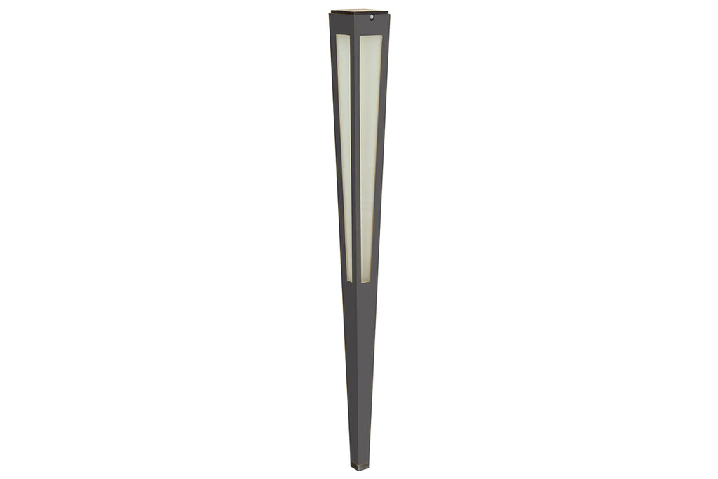 Tinka 500lm Solar Torch 120 cm - Space Grey Aluminium with Frosted Acrylic Diffuser