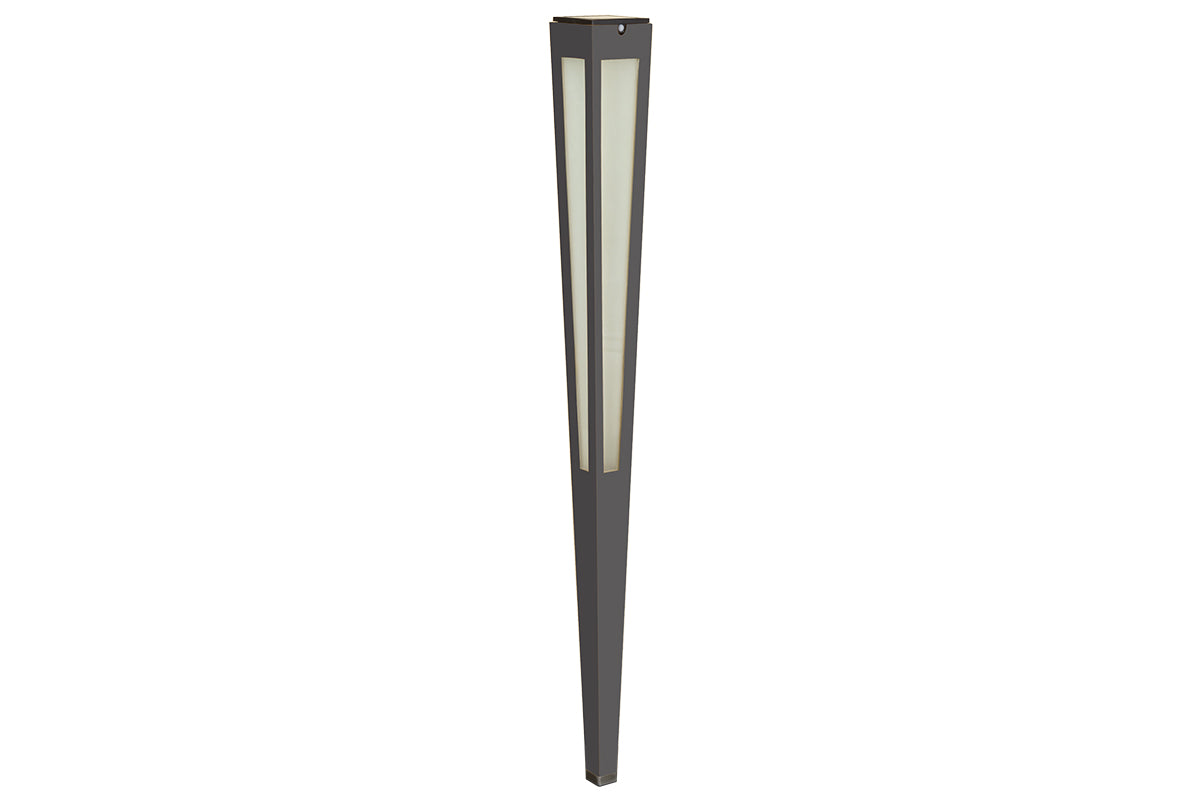 Tinka 500lm Solar Torch 120 cm - Space Grey Aluminium with Frosted Acrylic Diffuser
