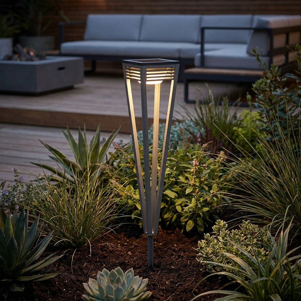 Tinka 300lm Solar Torch 90 cm with Integrated Spike - Space Grey Aluminium