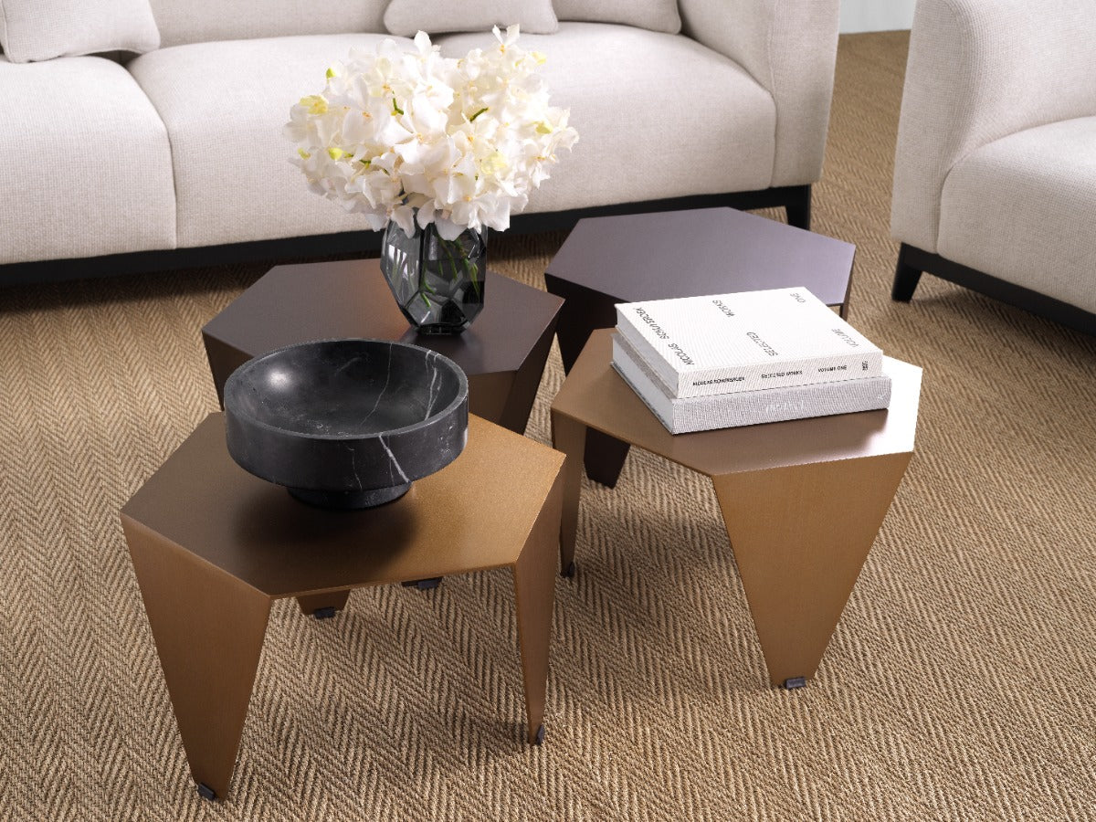 Eichholtz Santiago Bowl in Honed Black Marble
