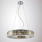 Diyas Torre 9 Light Pendant Light in Polished Chrome with Crystal
