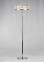 Diyas Torre 5 Light Floor Lamp in Polished Chrome with Crystal