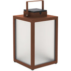 Tradition 300lm Solar Lantern 40 cm - Corten Aluminium with Frosted Glass