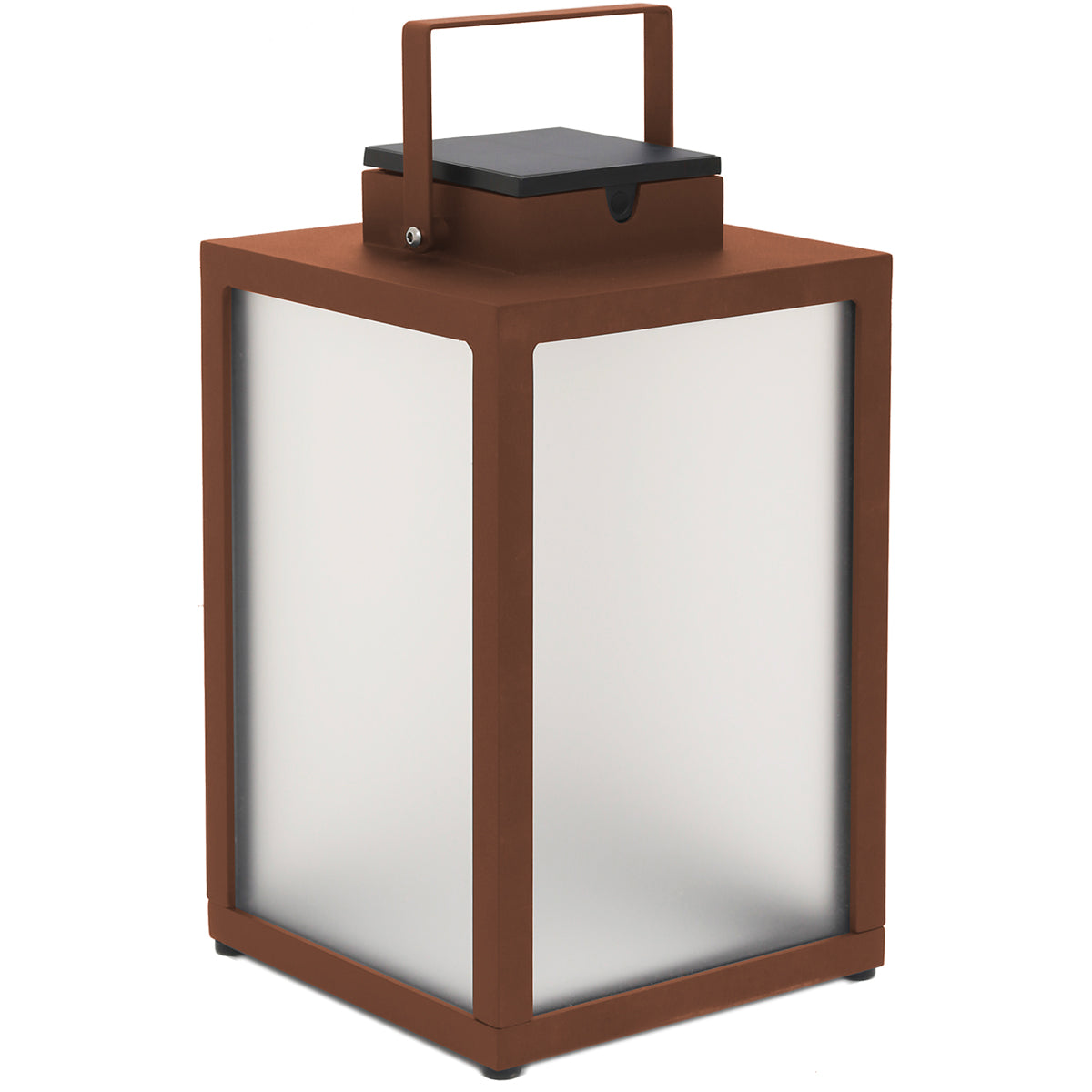 Tradition 300lm Solar Lantern 40 cm - Corten Aluminium with Frosted Glass