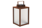 Tradition 300lm Solar Lantern 40 cm - Corten Aluminium with Frosted Glass