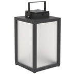Tradition 300lm Solar Lantern 40 cm - Space Grey Aluminium with Frosted Glass