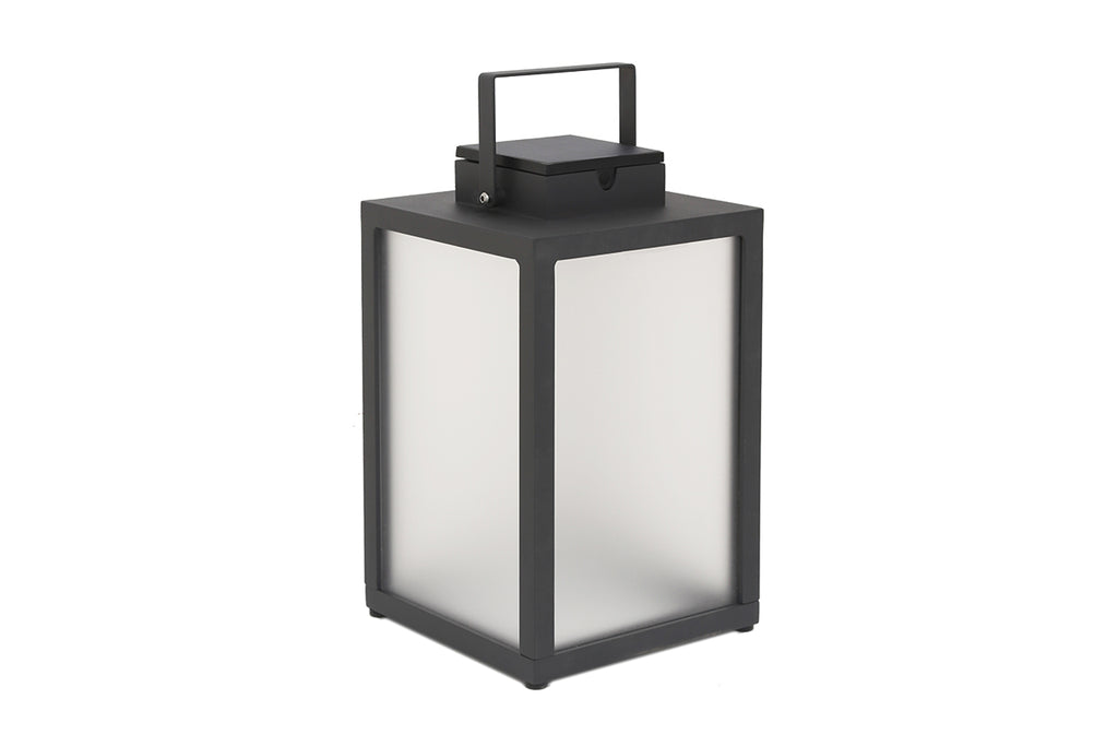 Tradition 300lm Solar Lantern 40 cm - Space Grey Aluminium with Frosted Glass