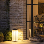 Tradition 300lm Solar Lantern 65 cm - Corten Aluminium with Frosted Glass
