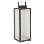 Tradition 300lm Solar Lantern 65 cm - Space Grey Aluminium with Frosted Glass
