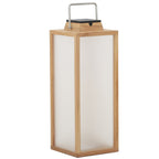 Tradition 300lm Solar Lantern 65 cm - Teak with Frosted Acrylic Glass