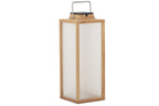 Tradition 300lm Solar Lantern 65 cm - Teak with Frosted Acrylic Glass
