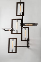 Troy Enigma 4 Light Pendant Light in Bronze