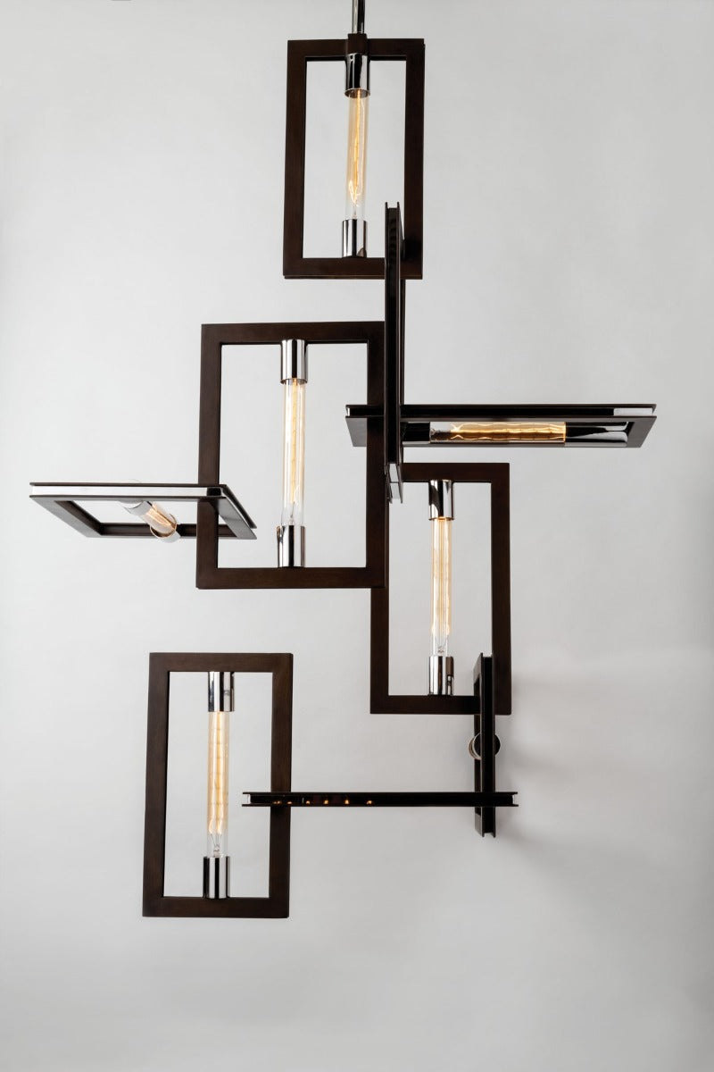 Troy Enigma 4 Light Pendant Light in Bronze