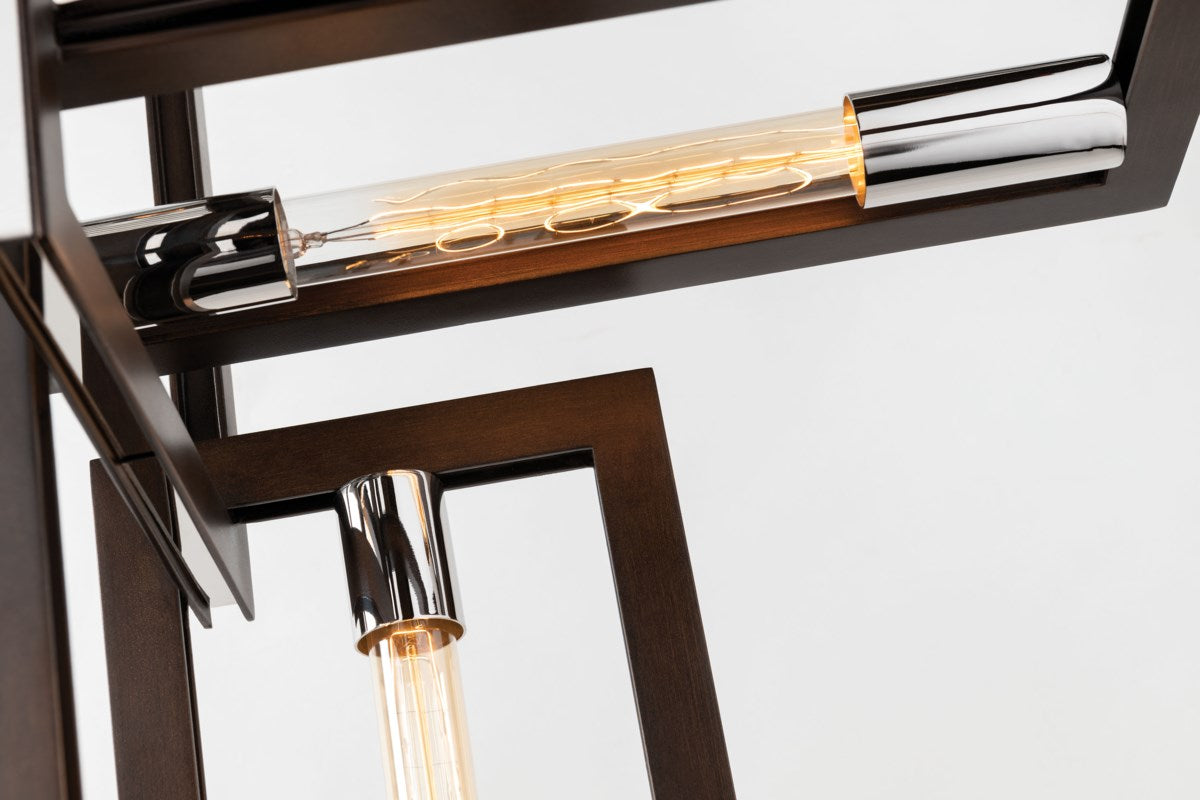 Troy Enigma 4 Light Pendant Light in Bronze