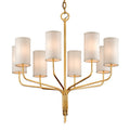 Troy Juniper 8 Light Chandelier in Textured Gold Leaf