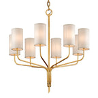 Troy Juniper 8 Light Chandelier in Textured Gold Leaf