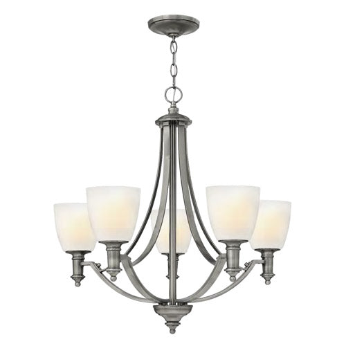 Hinkley Truman 5 Light Ceiling Light in Antique Nickel